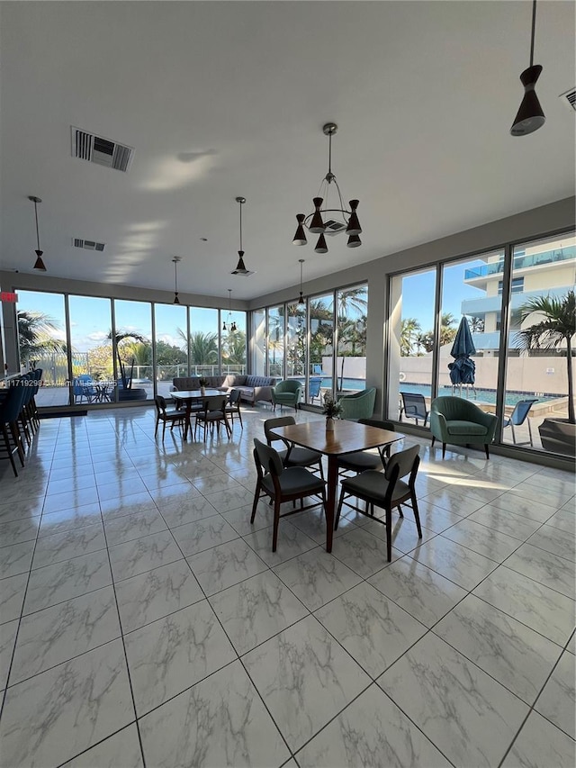 view of dining space