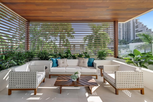 balcony with an outdoor living space