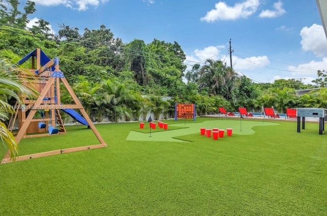 view of play area