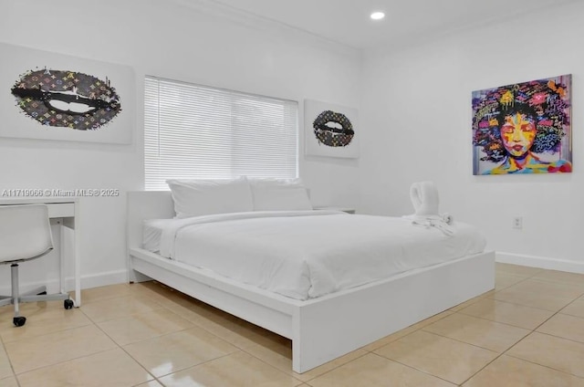 view of tiled bedroom