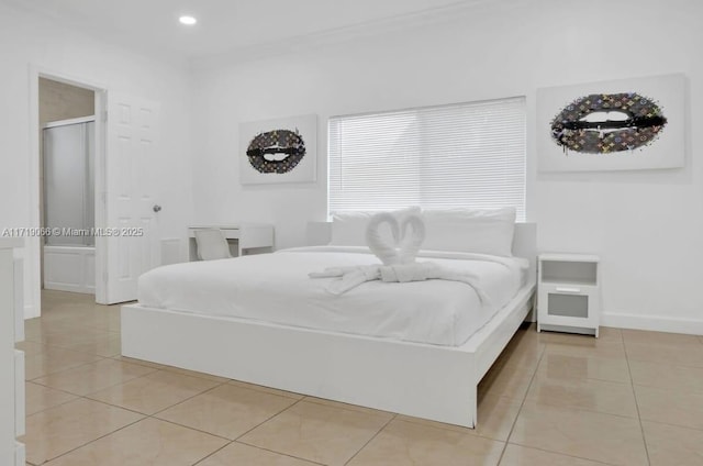 view of tiled bedroom