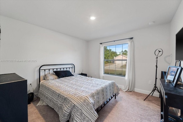 view of carpeted bedroom