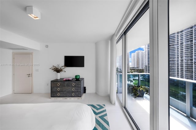 view of tiled bedroom