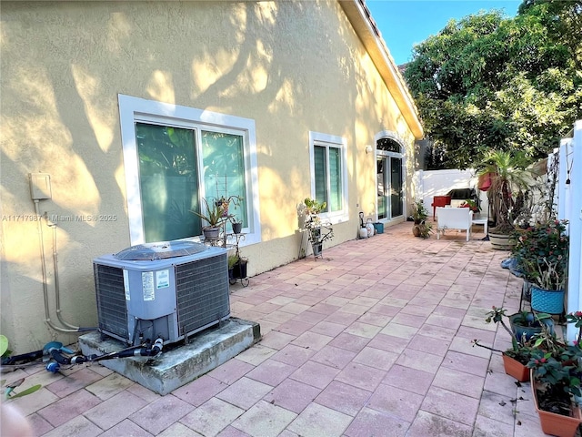 view of patio / terrace featuring central AC