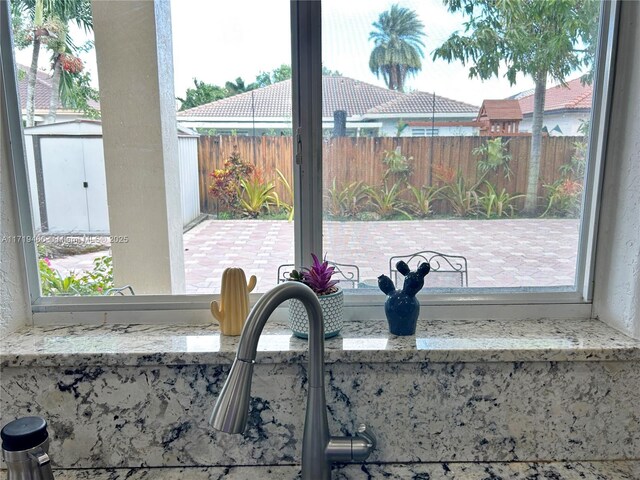 interior details with sink