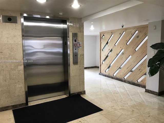 interior space featuring elevator