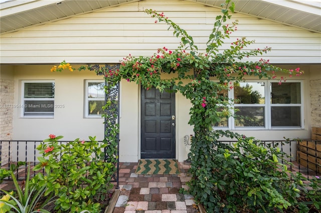 view of doorway to property