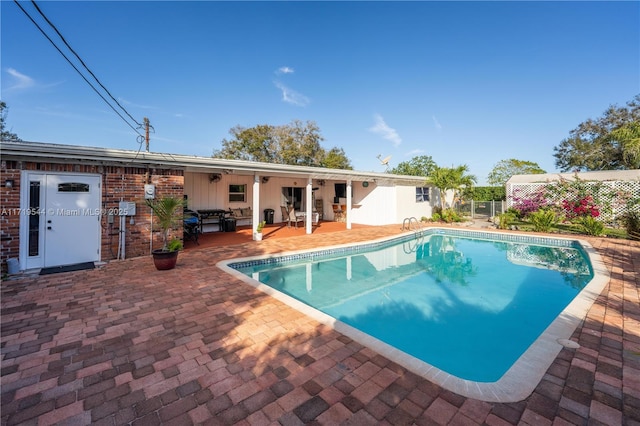 view of pool with a patio