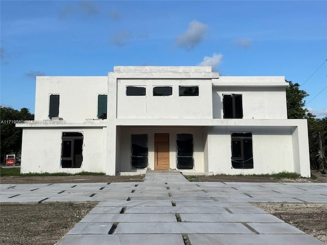 6190 SW 128th St, Pinecrest, FL 33156 - view of front of house featuring stucco siding and covered porch