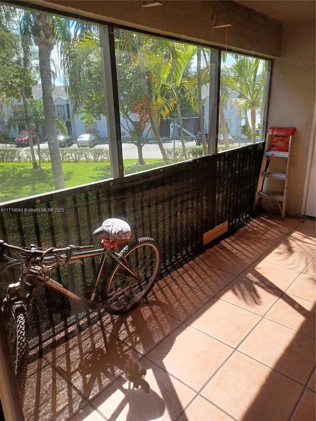 view of sunroom