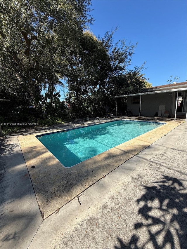 view of pool featuring a patio area