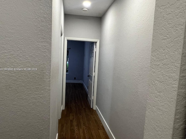 hall featuring dark hardwood / wood-style flooring