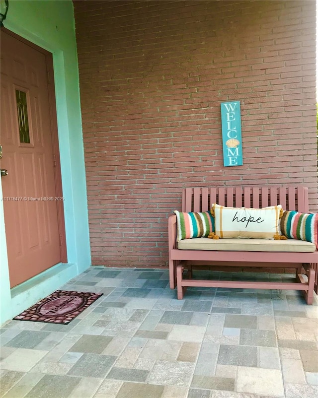 interior space with covered porch