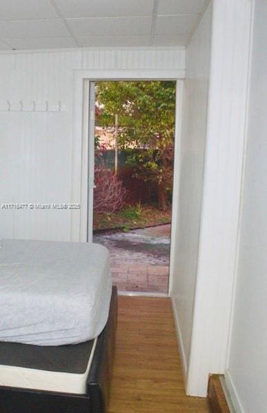 bedroom featuring wood-type flooring