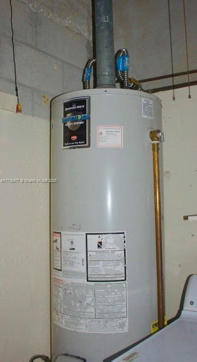 utilities featuring gas water heater