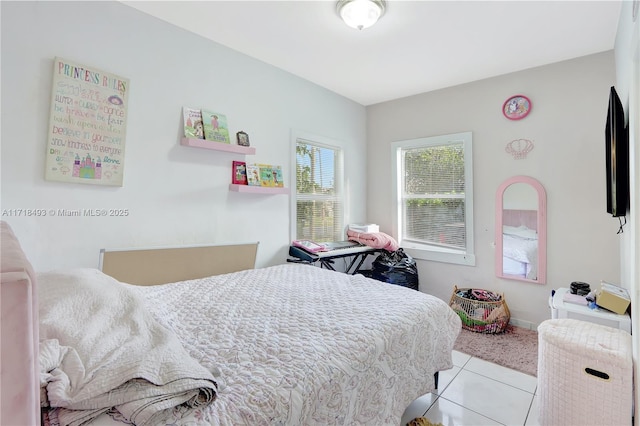 view of tiled bedroom