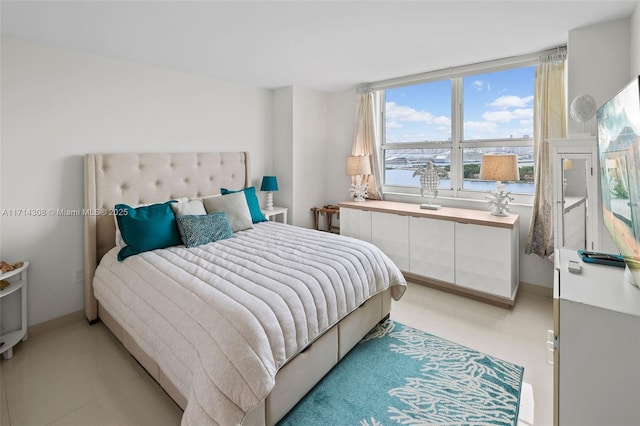 view of tiled bedroom