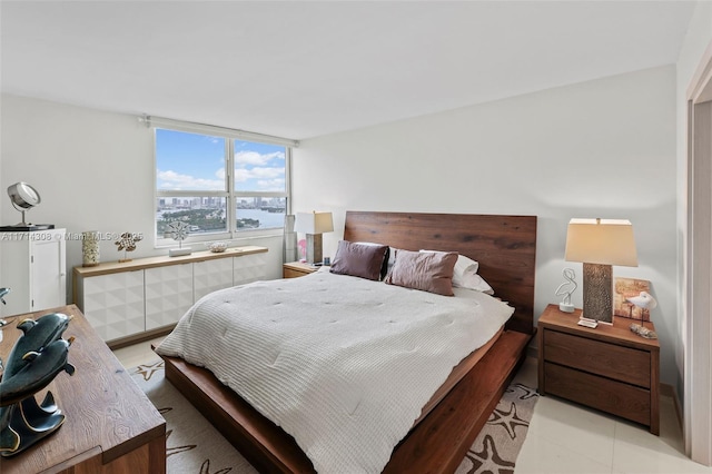 view of tiled bedroom