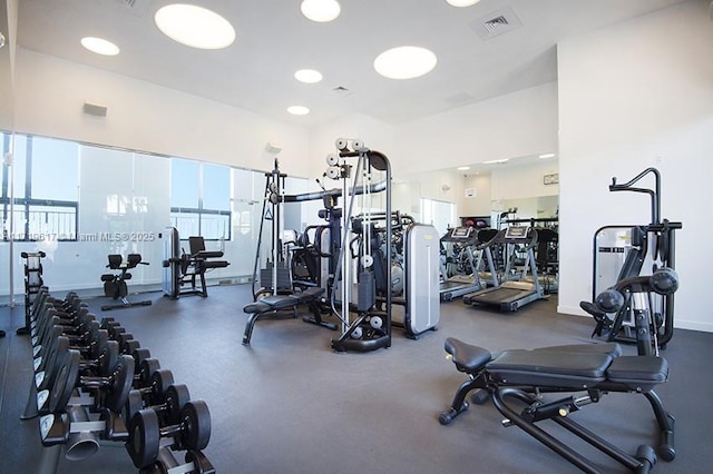 view of exercise room