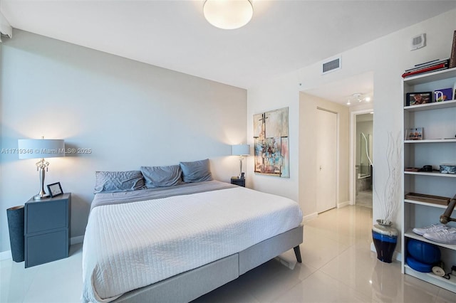 view of tiled bedroom