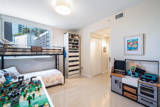 view of tiled bedroom