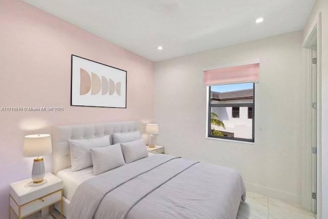 view of tiled bedroom