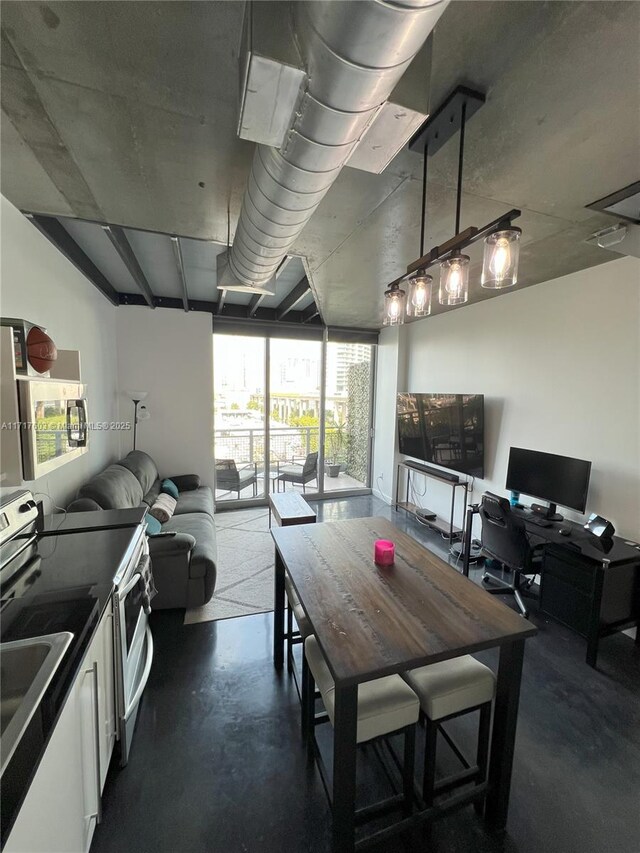 dining room featuring sink