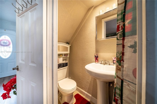 bathroom with sink and toilet