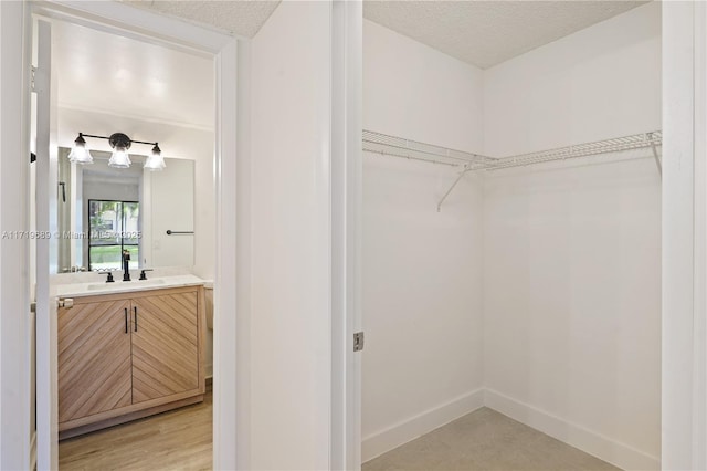 walk in closet with sink