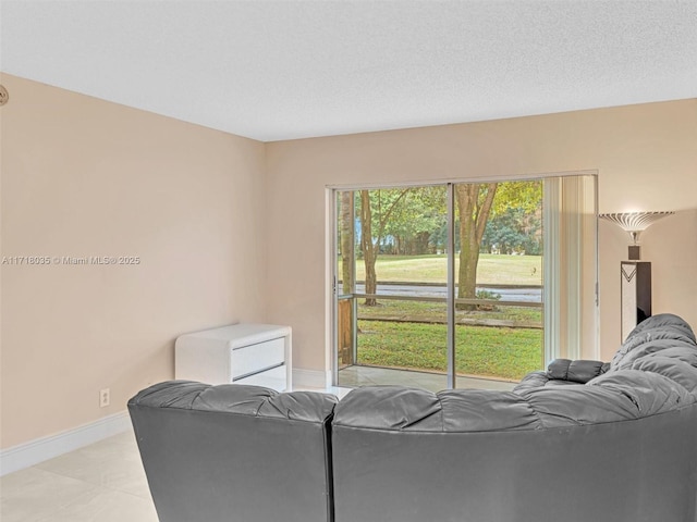 view of tiled living room