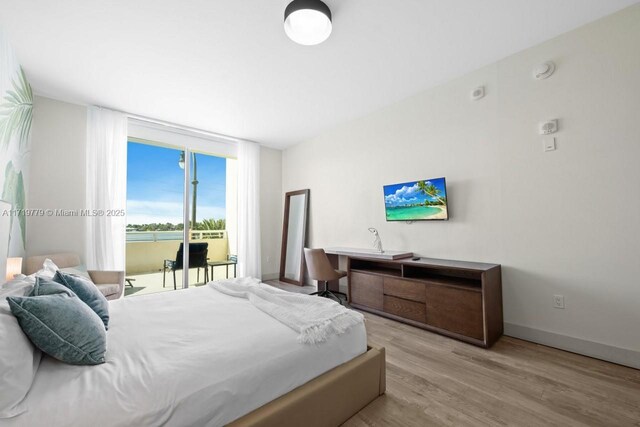 bedroom featuring hardwood / wood-style flooring