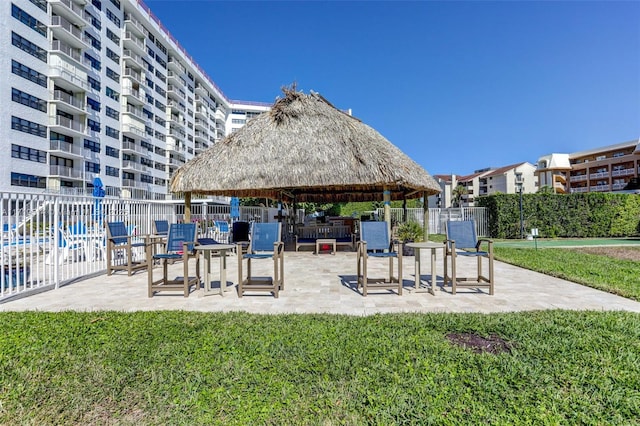 view of home's community featuring a yard and a gazebo