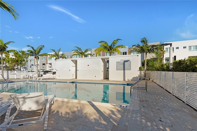 view of pool with a patio area