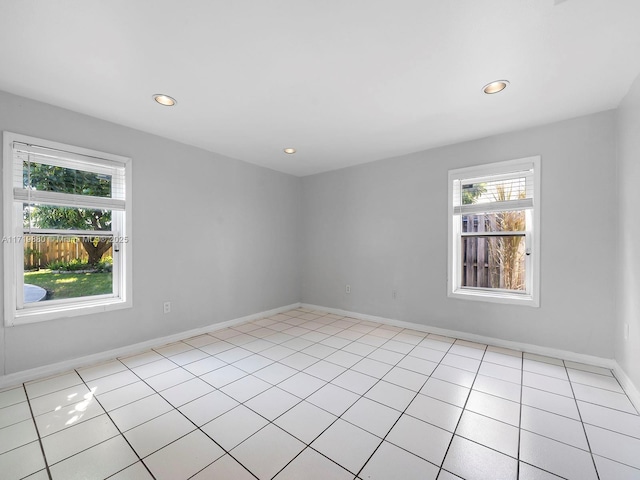 view of tiled empty room