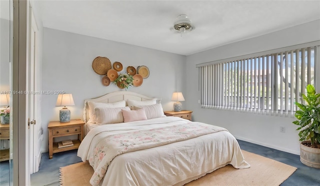 bedroom with carpet