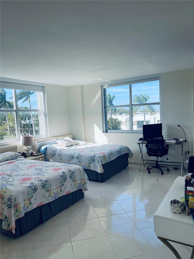 view of tiled bedroom