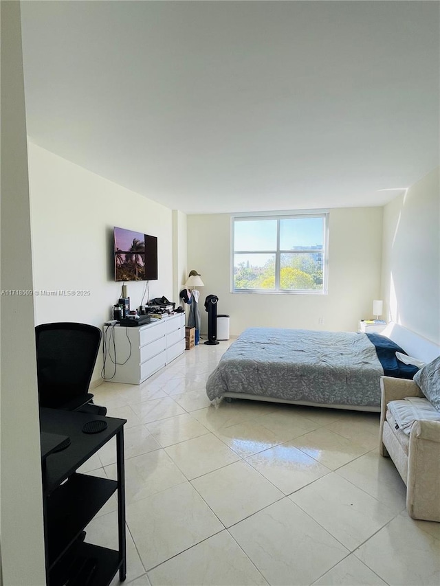 view of tiled bedroom