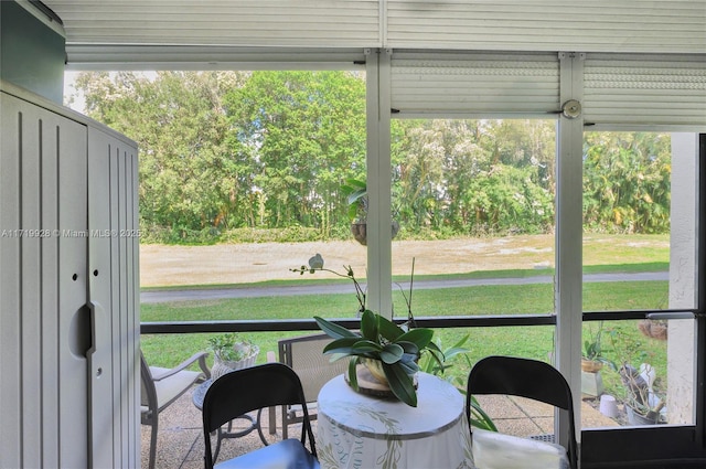 view of sunroom