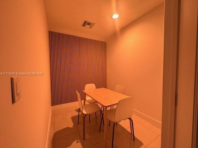 view of tiled dining area