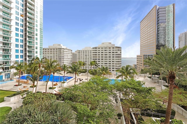 view of property featuring a water view