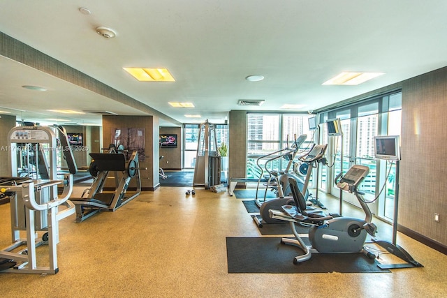 view of workout area