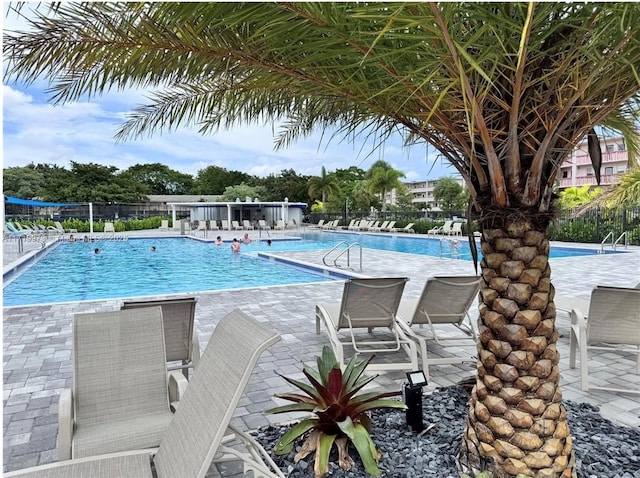 view of pool with a patio