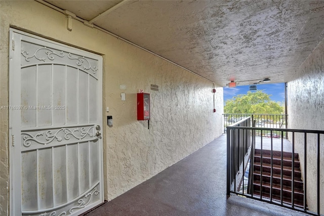 doorway to property with a balcony