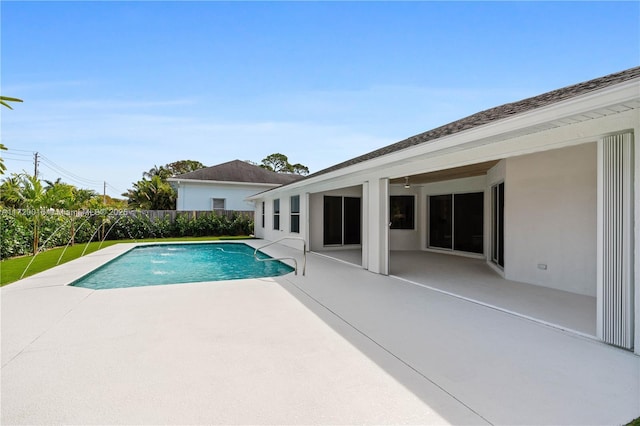 view of pool featuring a patio area