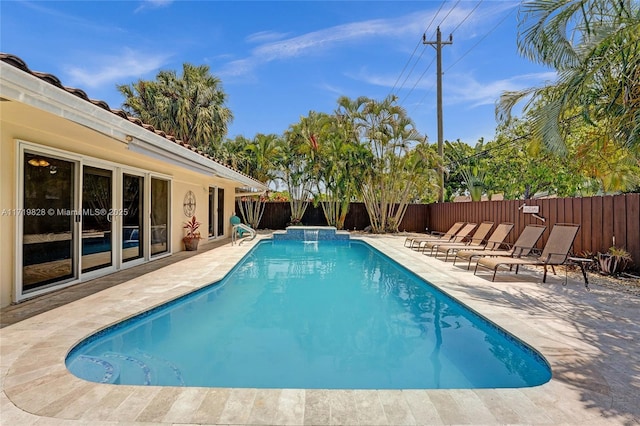 view of pool with a patio