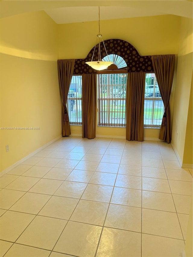 view of tiled spare room