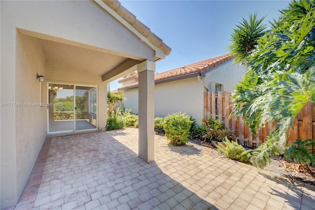 view of patio with fence