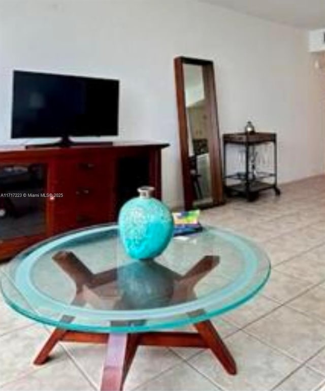 view of tiled living room