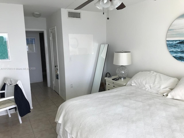 1301 NE Miami Gardens Dr Unit 1024W, Miami, FL 33179 - bedroom with tile patterned flooring and a ceiling fan