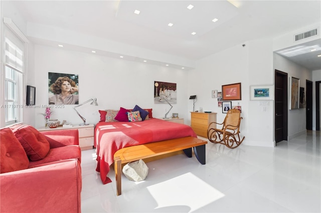 view of tiled bedroom